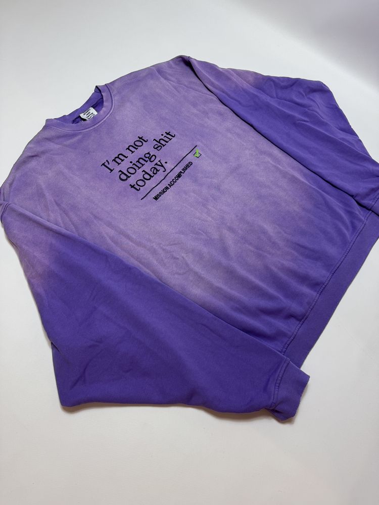 Світшот Vetements Not doing thit today Washed  purple M L