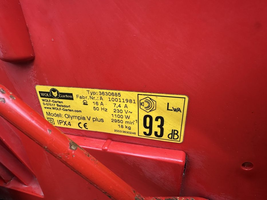 Wertykulator elektryczny Wolf Garten Sabo silnik indukcyjny areator