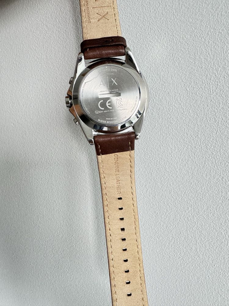 Armani Exchange Connected Niebieski/Skóra Ø44 mm