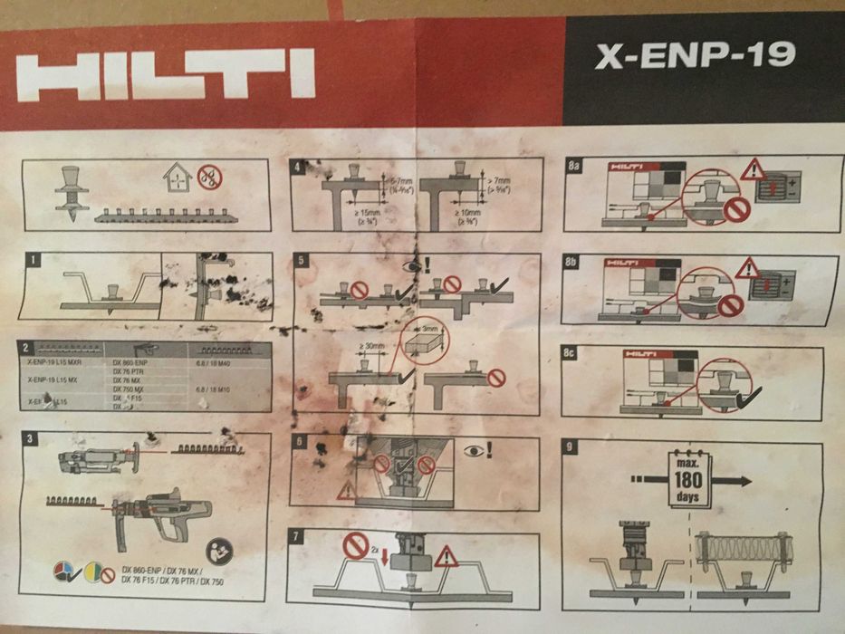 HILTI Gwoździe do blachy profil. X-ENP-19 L15MXR x1000szt nr 283508