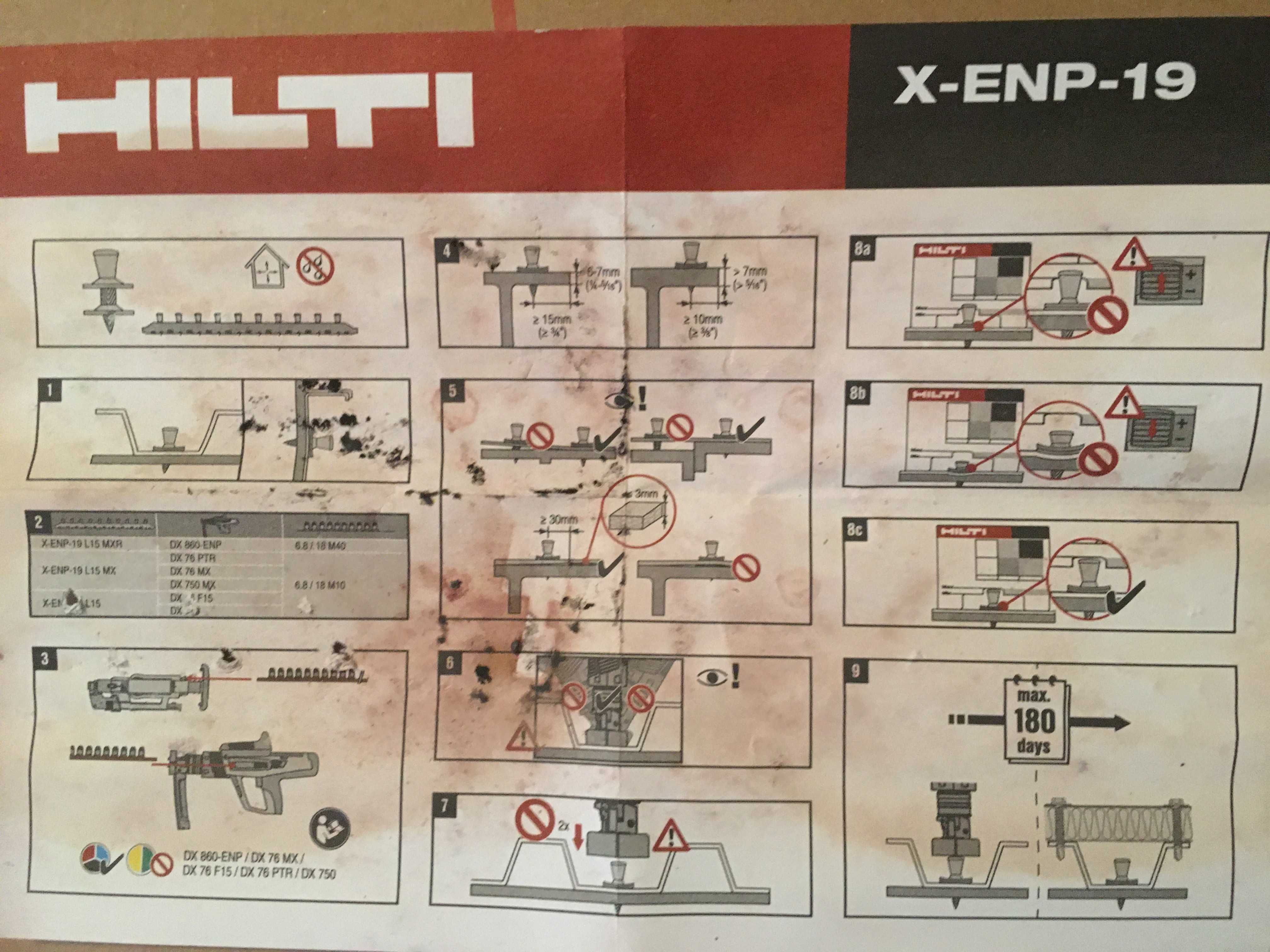 HILTI Gwoździe do blachy profil. X-ENP-19 L15MXR x1000szt nr 283508