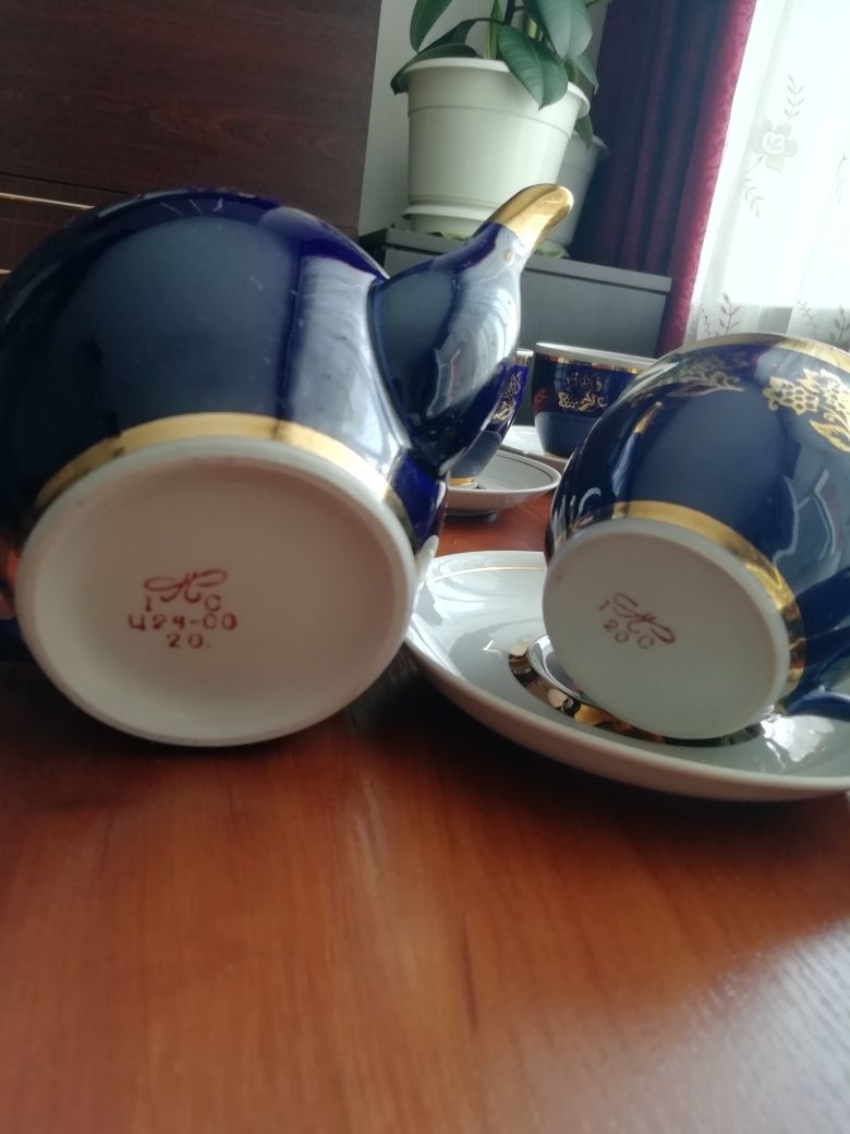 Чайный сервиз кобальт СССР