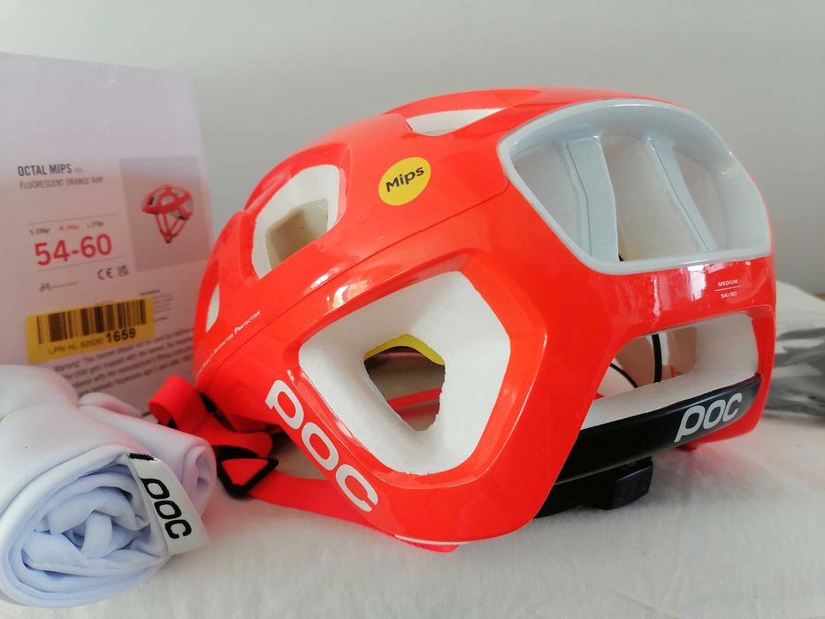 Kask rowerowy szosowy Poc Octal Mips Fluorescent Orange Avip M 54-60cm