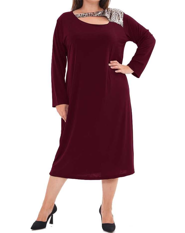 Sukienka wizytowa PATI 48/50/52 3xl 4xl bordo