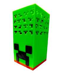Minecraft lampa Creeper neon zielona LED zasil 12V lampka nocna GRATIS