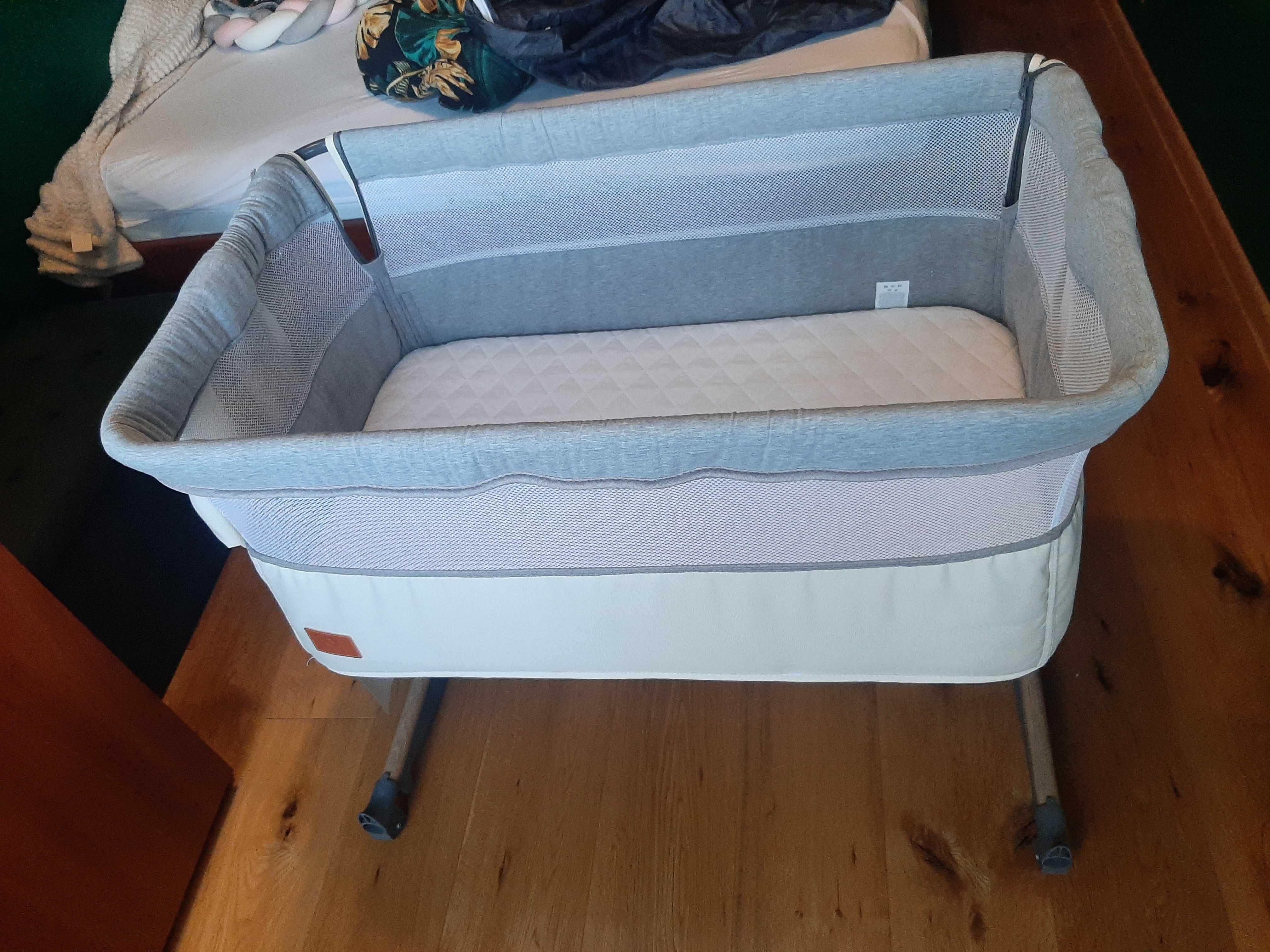Dostawka Lionelo Leonie beige sand. Łóżeczko  kołyska  3 w 1