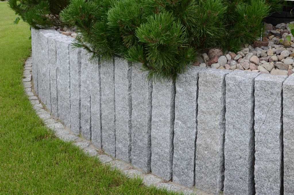 Palisada granitowa G603 łupana 100x10x10 cm / 60x10 Granit