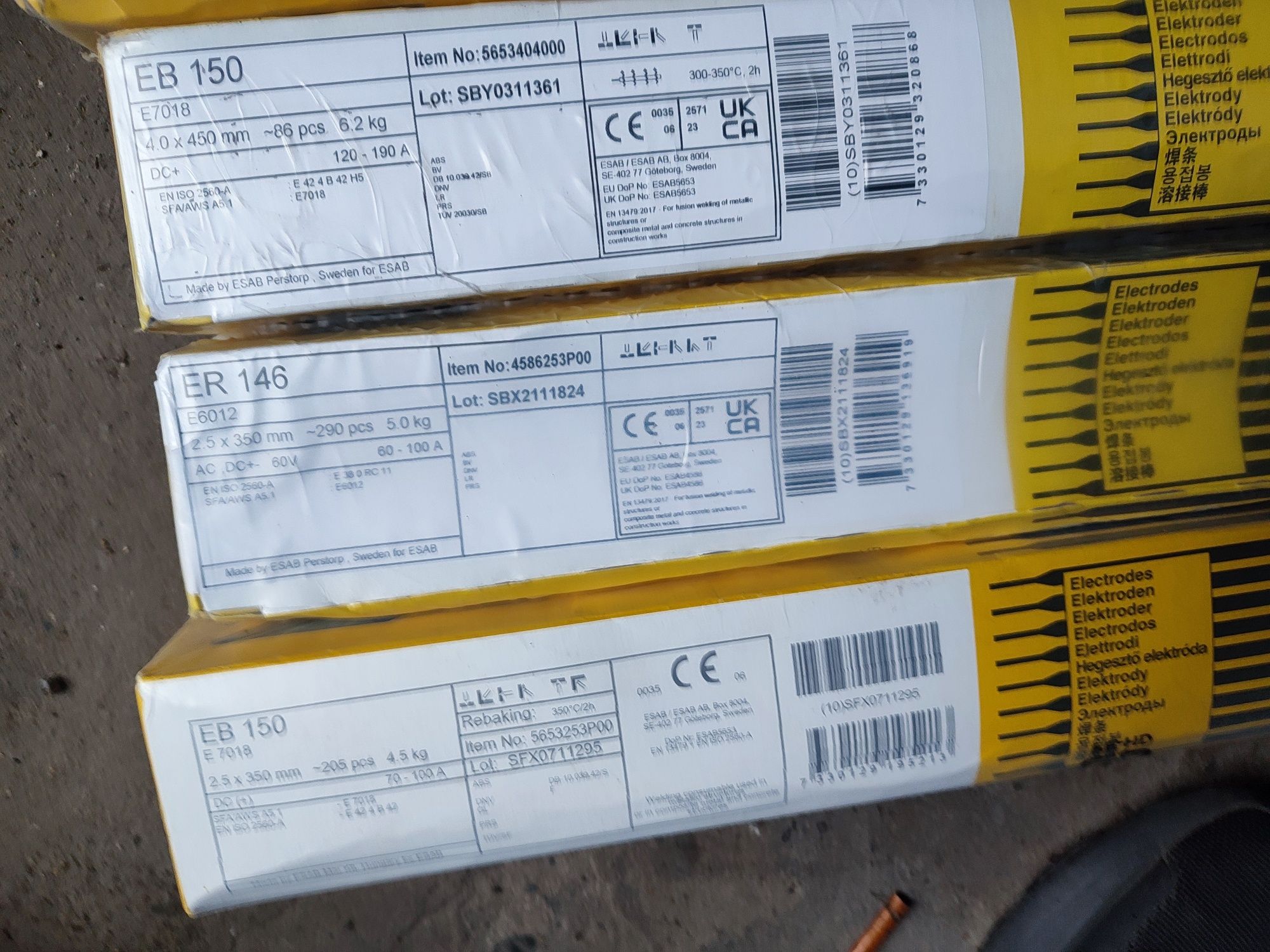 Elektrody Esab Er 146 2,5 3, 4 oraz Eb 150 2,5  3 ,4