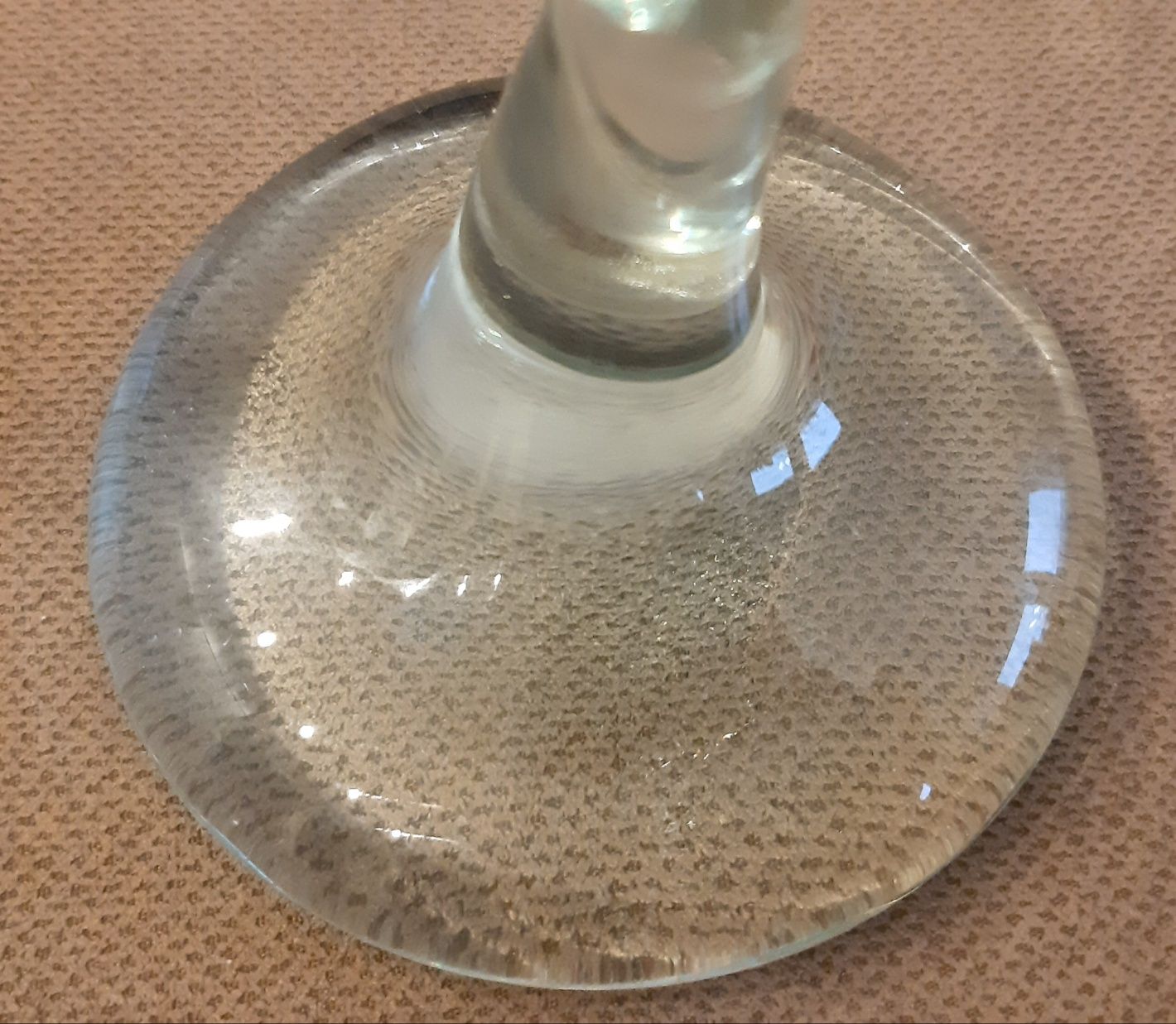 Świecznik szklany