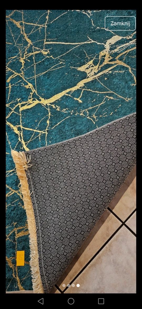 Designerski elegancki dywan 200x80 marmur do salonu