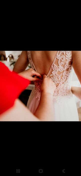 Suknia ślubna boho koronka