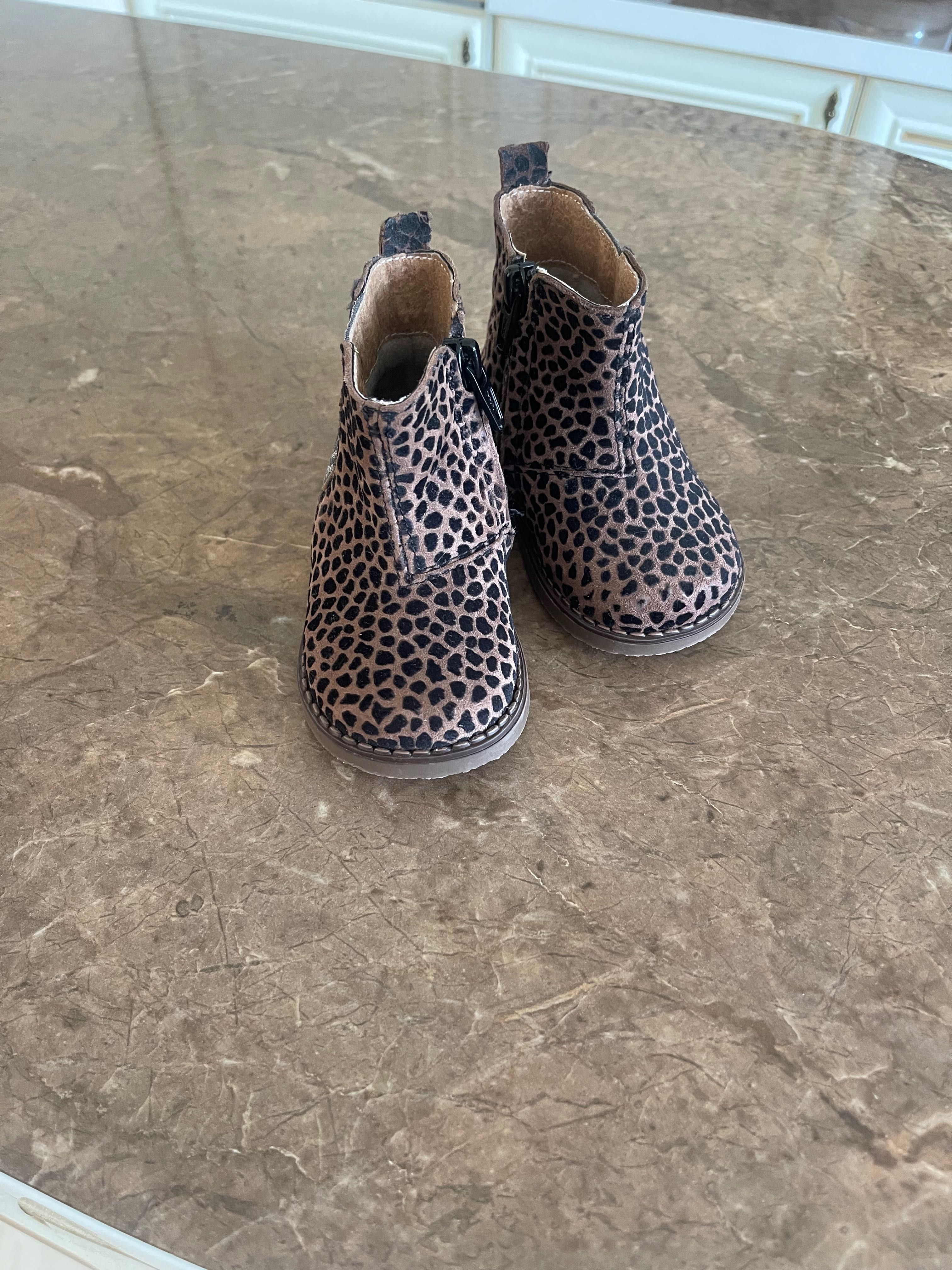 Шкіряні леопардові ботиночки, 20 р., 12 см