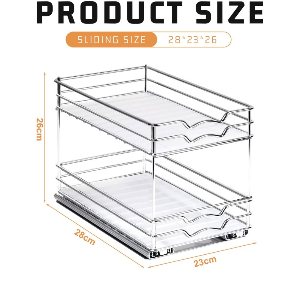 Organizator na stojaki na przyprawy, wysuwana szafka kuchenna