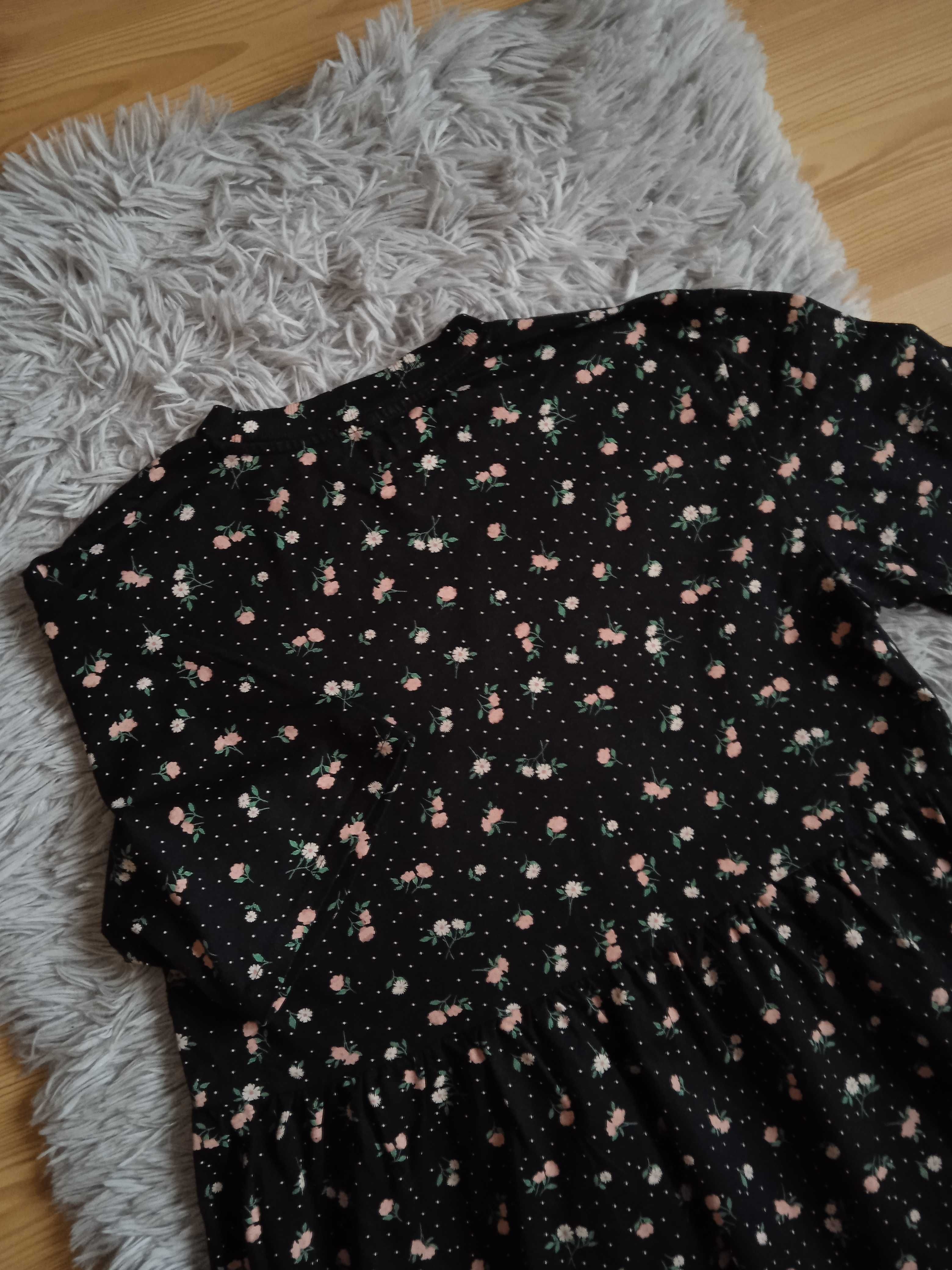 Bawełniana sukienka typu babydoll w kwiaty H&M