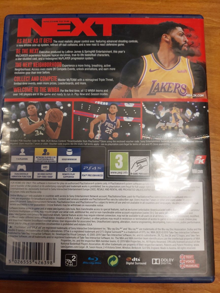 PS4 - Jogo Nba 2k 20