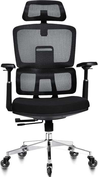 MELOKEA Ergonomiczne krzesło 200kg, 4D Regulowane podłokietniki, XXL K