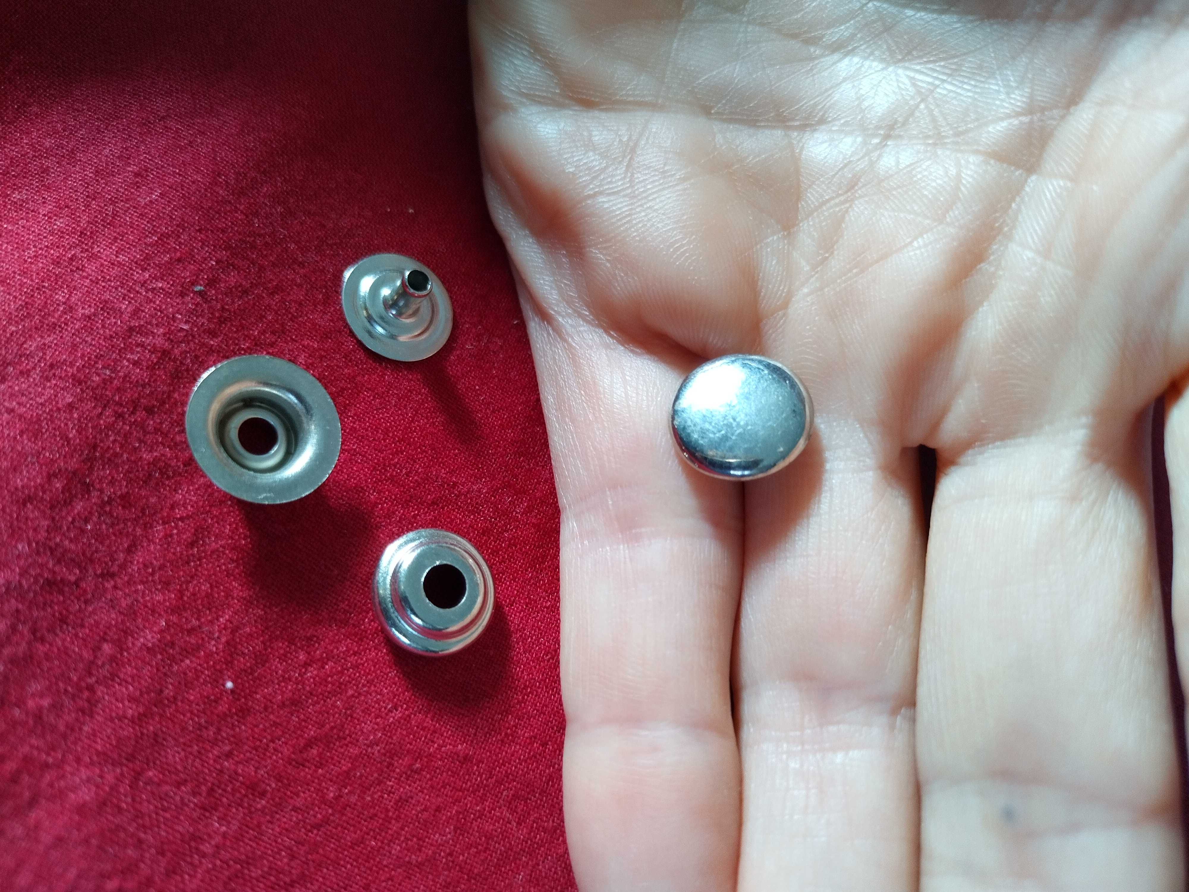 Кнопки металеві для одягу 10 мм