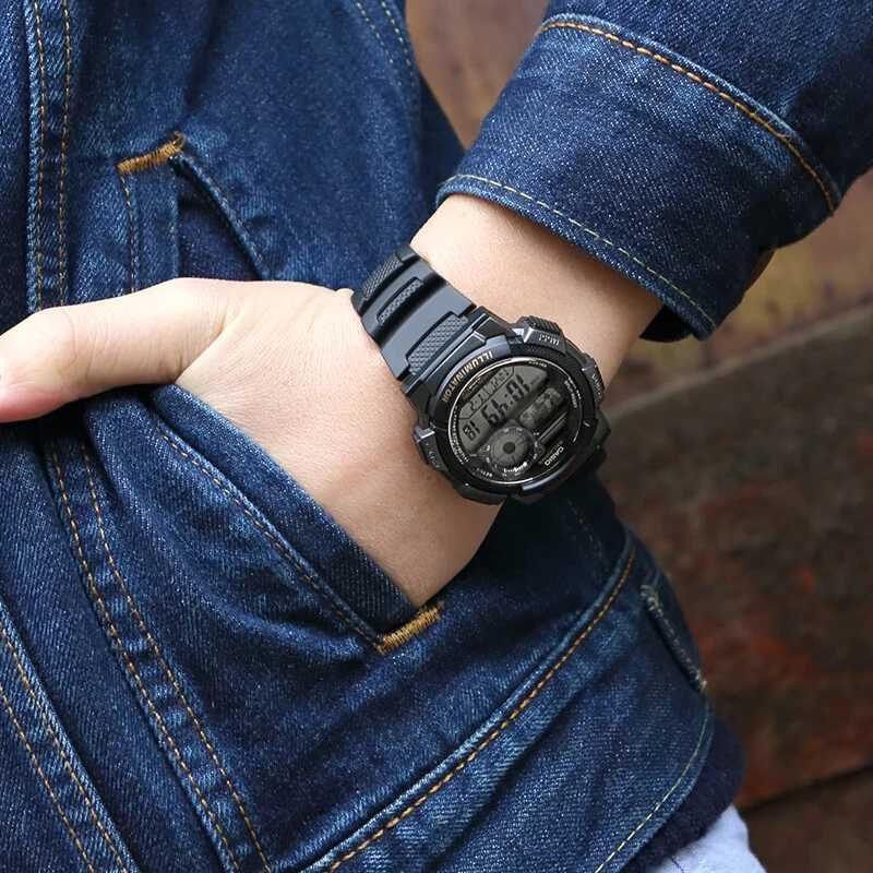 Zegarek męski Casio AE-1000W-1BV WORLD TIME + BOX