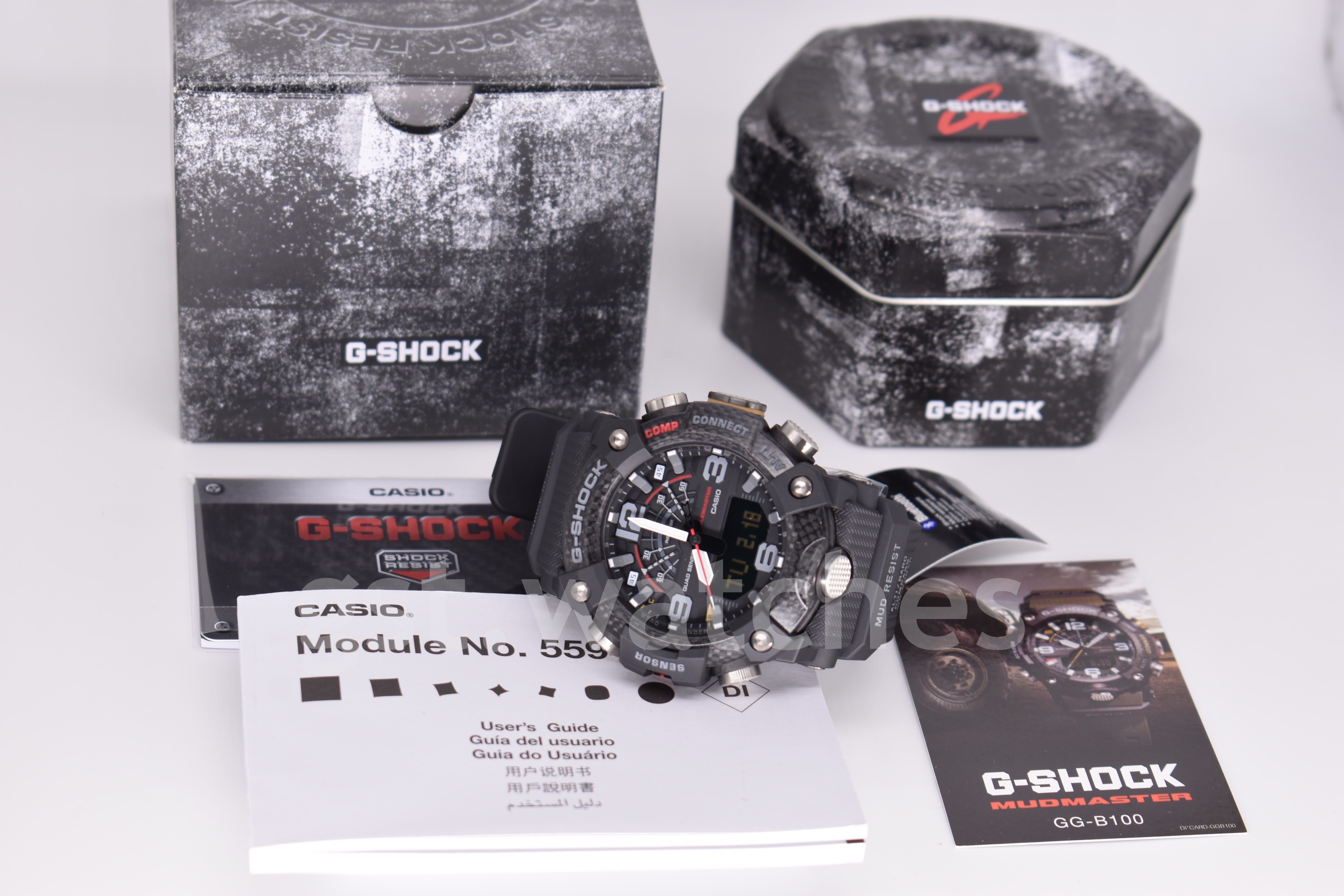 Casio G-Shock GG-B100-1A NEW ORIGINAL | Bluetooth | Mudmaster | Carbon