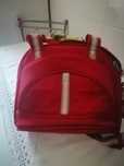 Bolsa vermelha Mickey Mouse+Bolsa azul marinho+Bolsa bege+tapete de pe