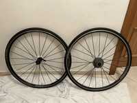 Rodas de bicicleta de estrada Bontrager + estensores bicicleta