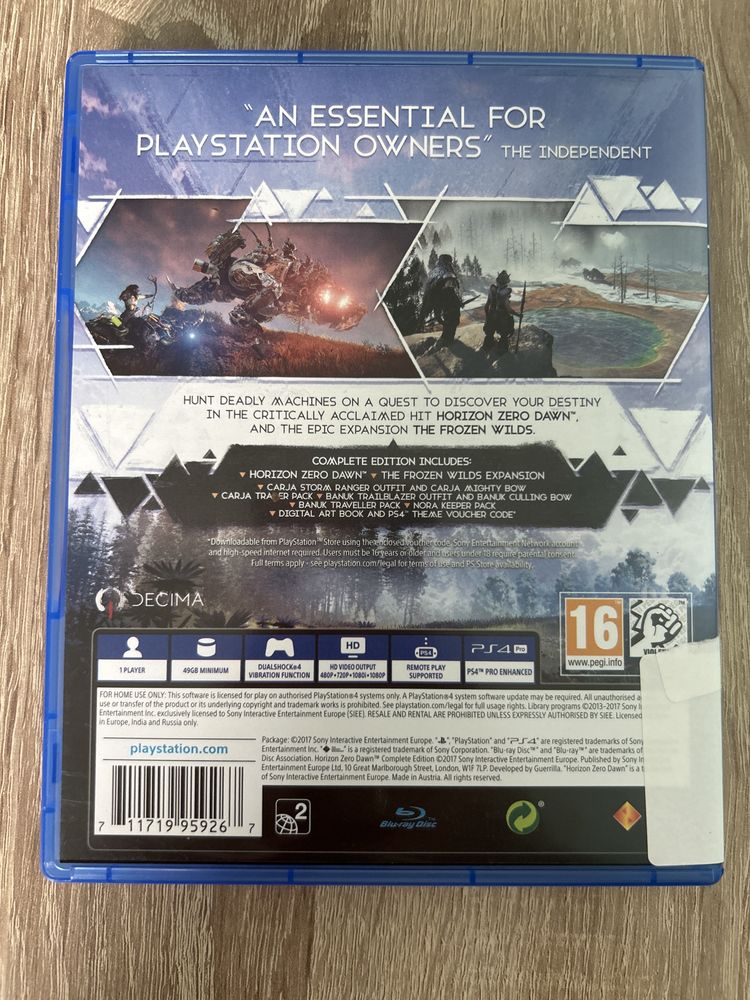 #1352 horizon zero dawn complete edition ps 4 playstation 4