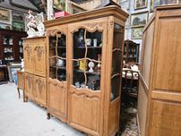 Biblioteczka Ludwik witryna szkolne boki dębowa 142 cm #1549 Węgrów