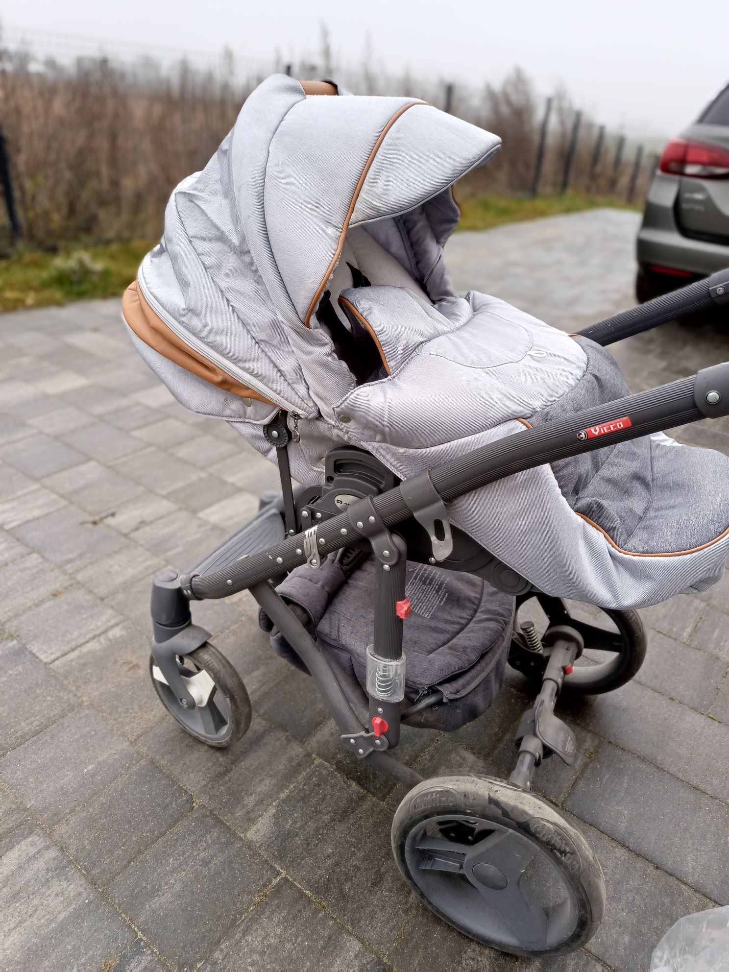 Wózek dziecięcy 2w1 akcesoria Adamex