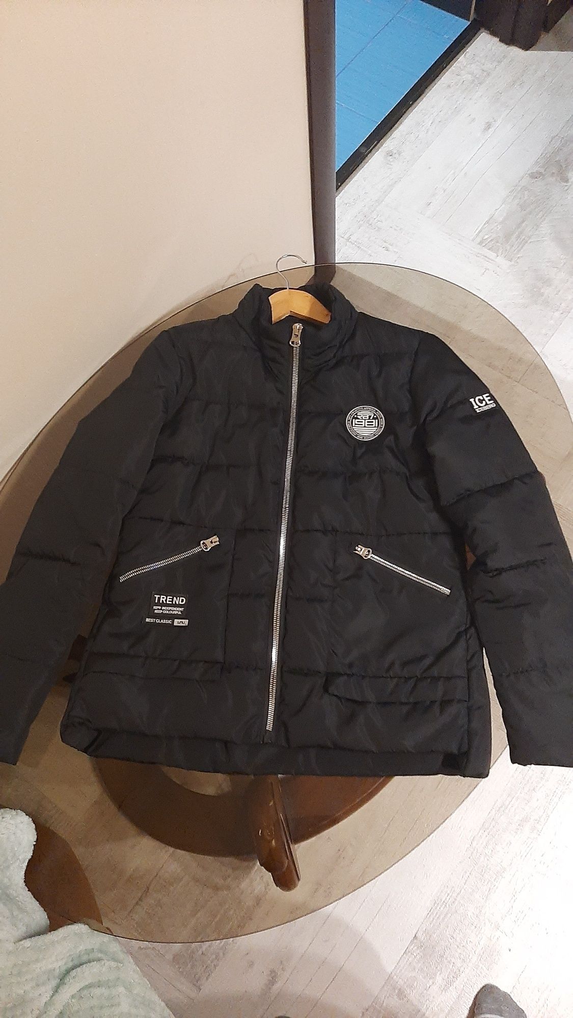 Куртка дутик короткий пуховик демисезонный стёганый, р. 44-48 (M-L)