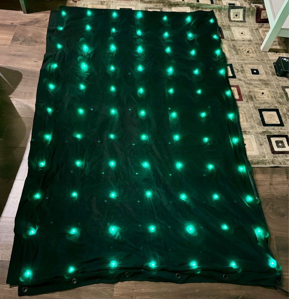 2x kurtyna led Showtec Visiondrape 3x2 i 2x1,2 m RGB