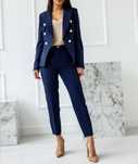 Garnitur granatowy EDAN Balmain marynarka + spodnie Xs/34 i S/36