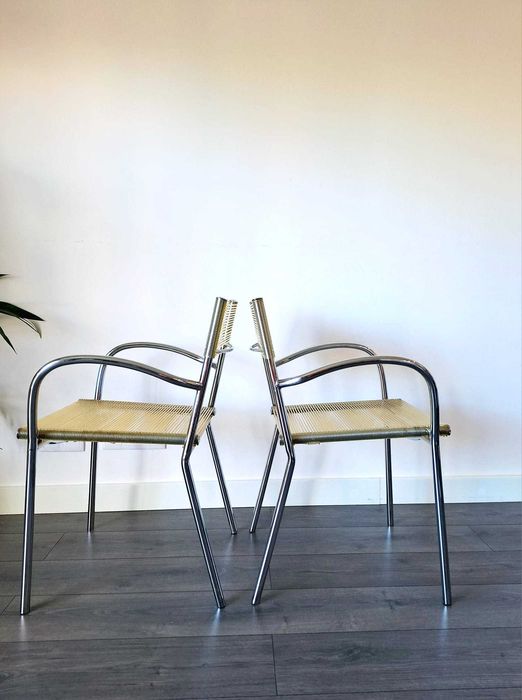 Cadeiras de braços "Spaghetti" 70/80s.  Vintage Armchairs