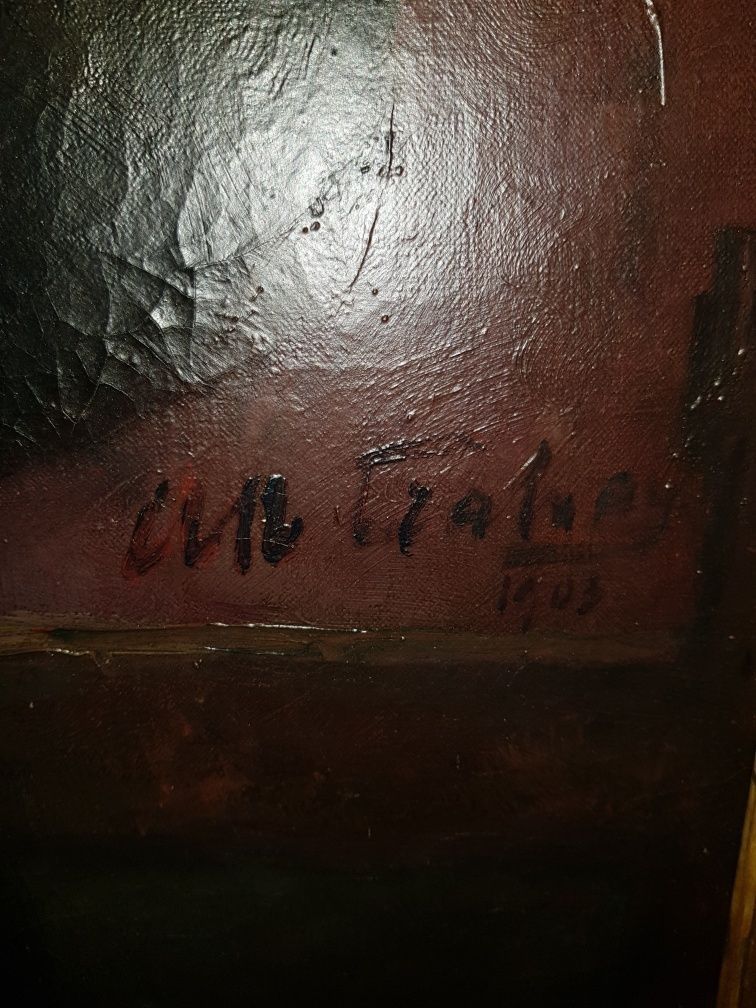 Okazja !!! XIX w Portret Szlachcica Olej na Płótnie 1903r w XIXw Ramie