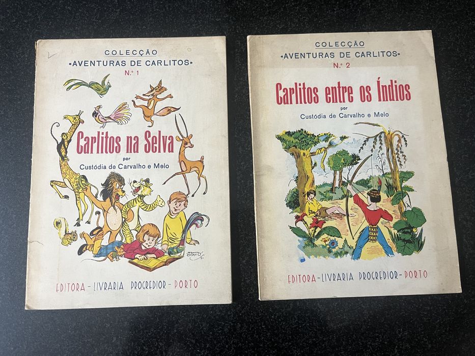Livros “Carlitos na selva” e “Carlitos entre os Índios”