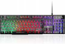 Klawiatura Gamingowa Podświetlana RGB dla gracza niemiecka