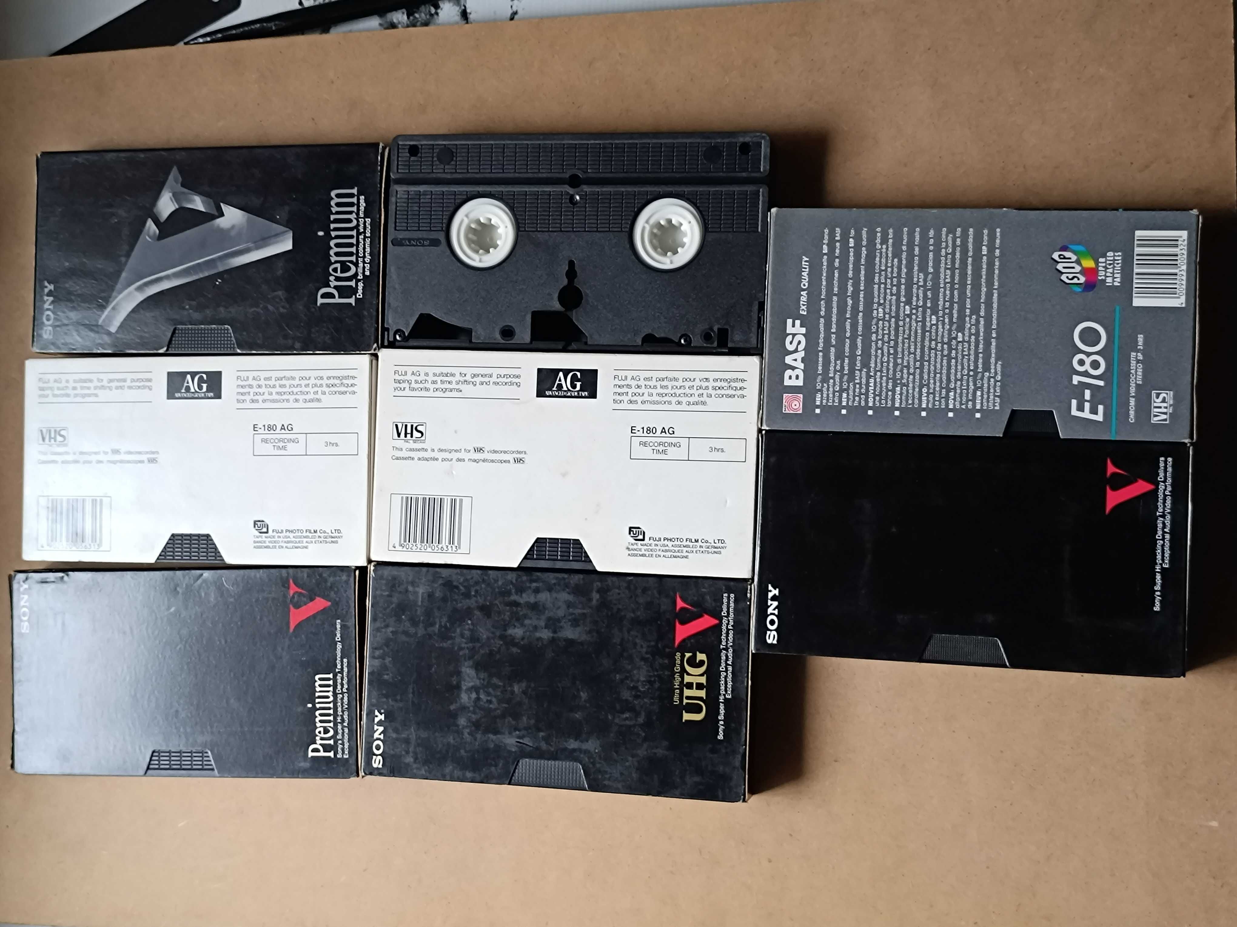 8 K7s de Vídeo VHS