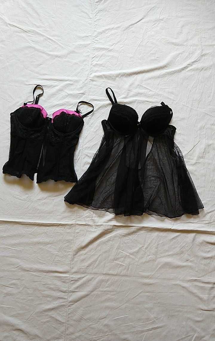 Невероятно сексуальный полупрозрачный корсет и пеньюар Ann Summers М