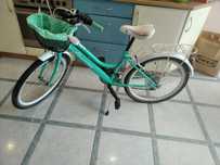 Rower dziewczęcy 24" miętowo-biały