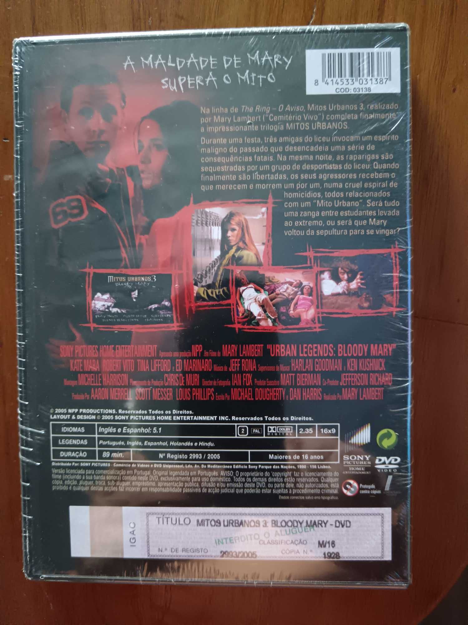 filme dvd original - mitos urbanos - 3  - selado