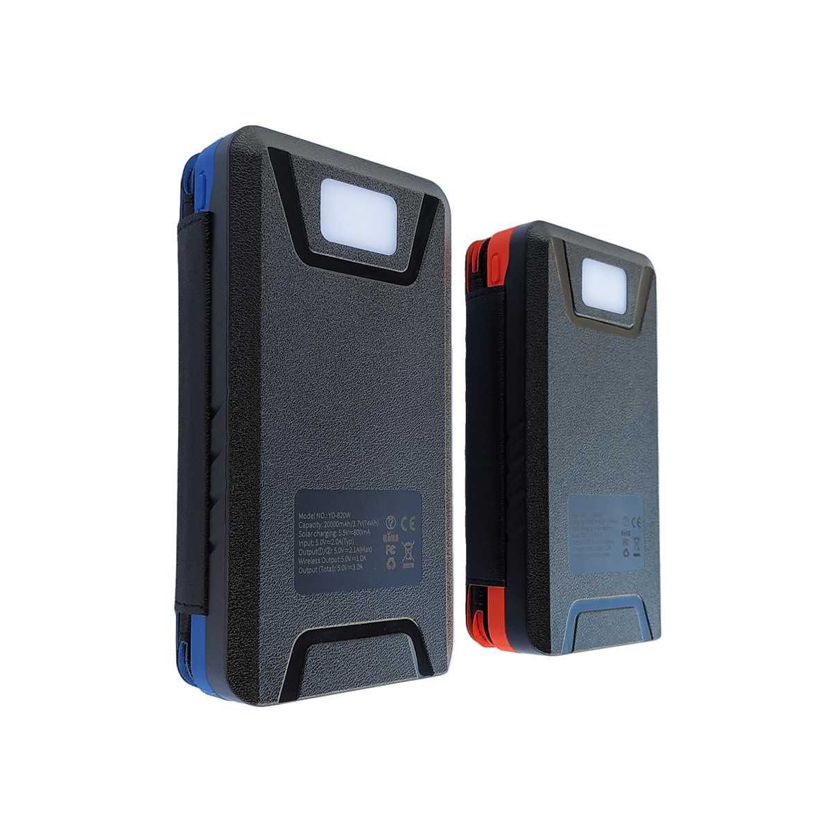 Power Bank 20.000 mAh solar & carregamento sem Fios - Novo