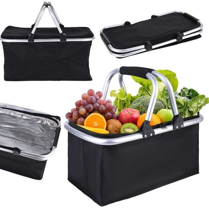 Kosz Piknikowy Składany Termiczny Turystyczny Izolacyjny Koszyk