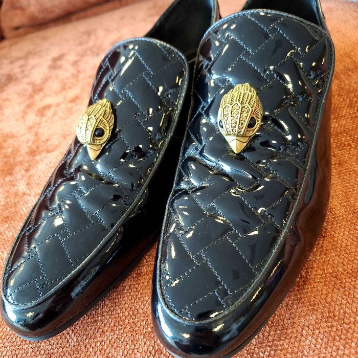 Buty mokasyny loafers skóra lakierowana Kurt Geiger męskie