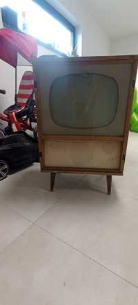 Stary telewizor lampowy Record 4 antyk vintage