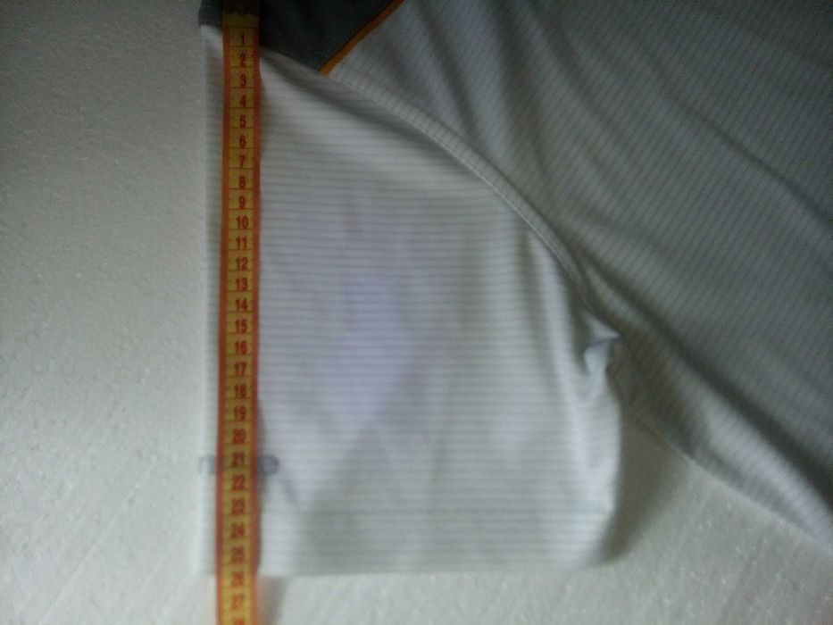 Футболка поло в полоску, белая