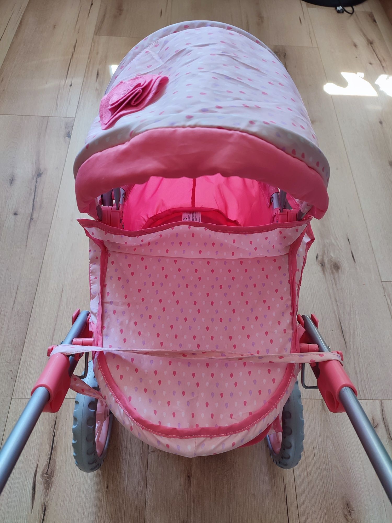 Wózek gondola dla lalek różowy