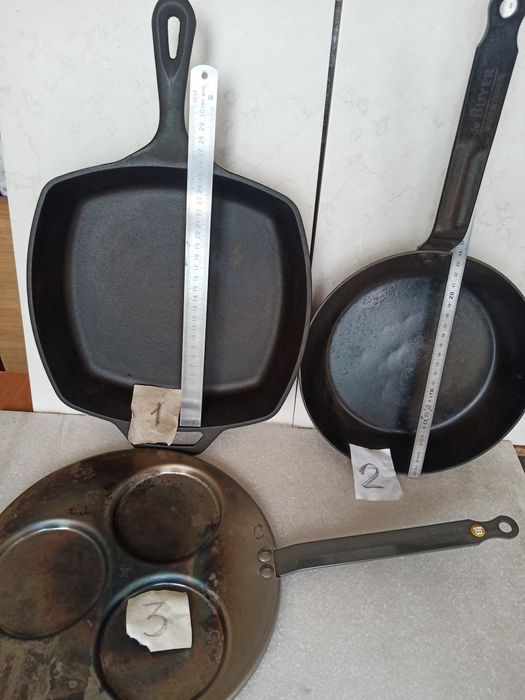 Сковородки lodge и  de BUYER 24  см.