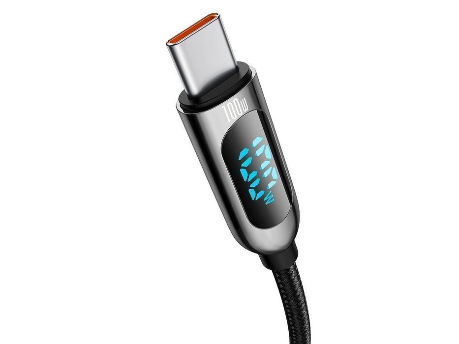Kabel 1m Baseus przewód USB-C Type C z miernikiem prądu PD 5A 100W