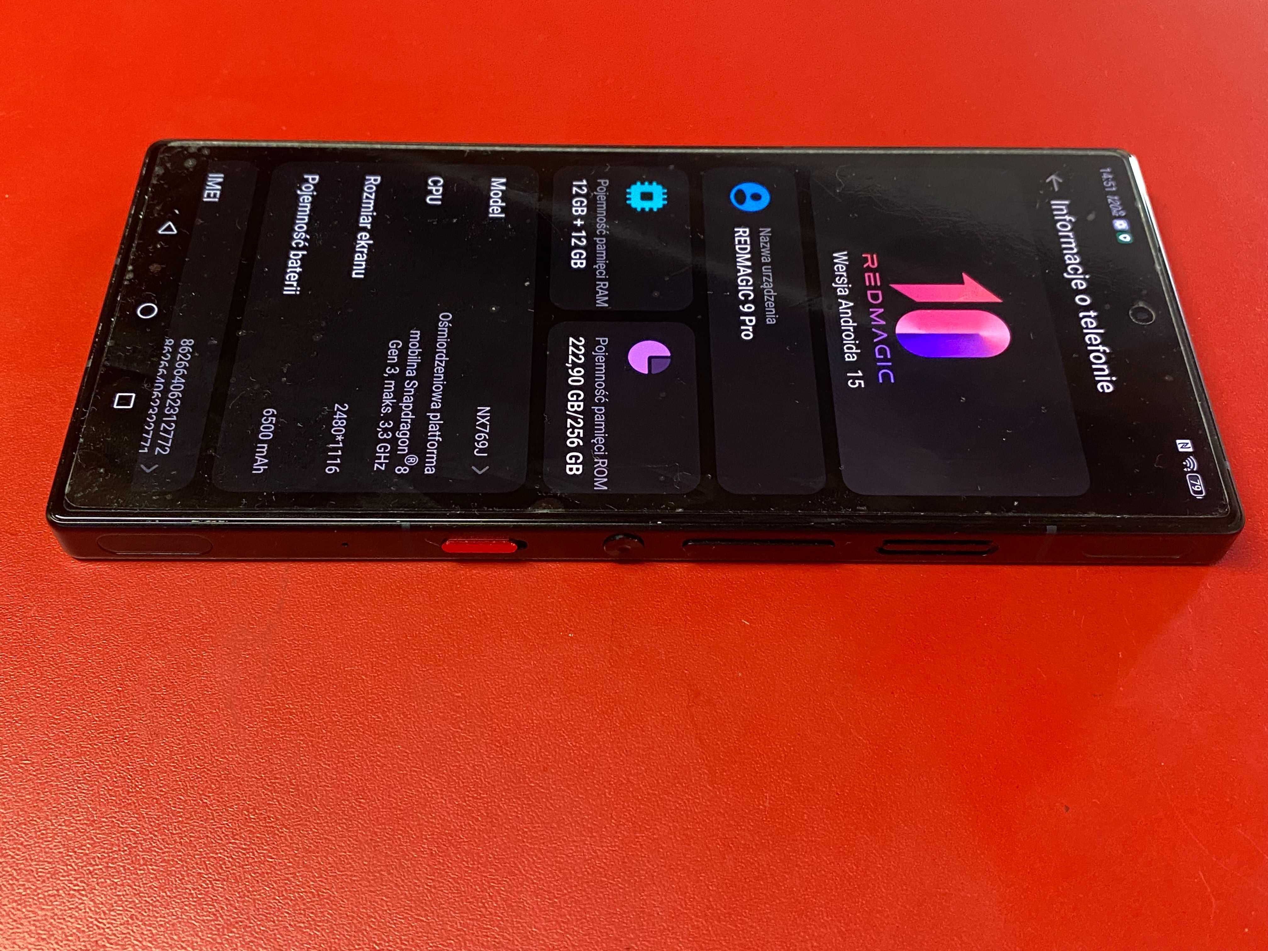 Smartfon Nubia Red Magic 9 Pro 12 GB / 256 GB 5G czarny