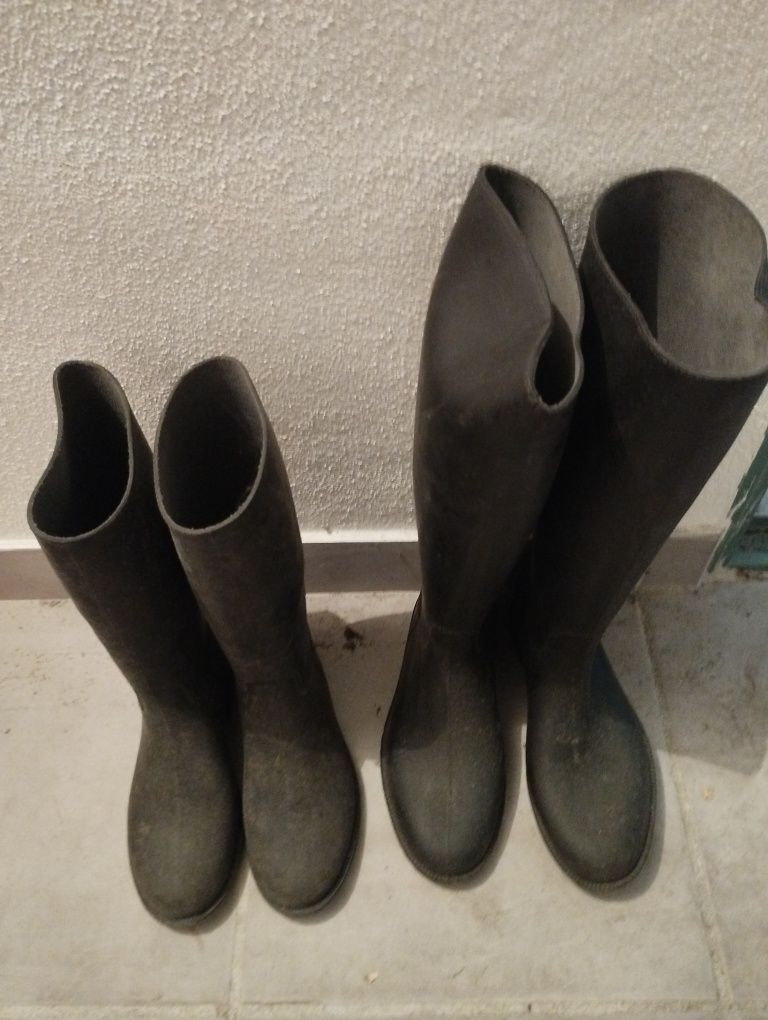 Botas de equitação dois pares n°s 32 e 36