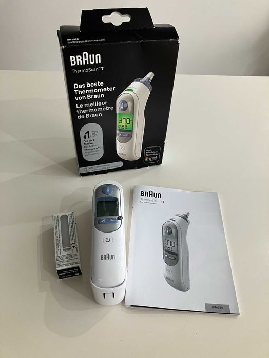Termometr Douszny BRAUN IRT6520 ThermoScan 7 +21 kapturków